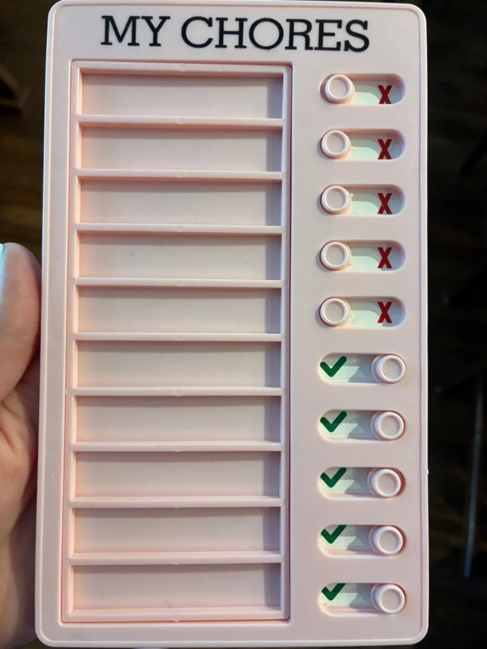 My Chores Pink Daily Chore Tracker